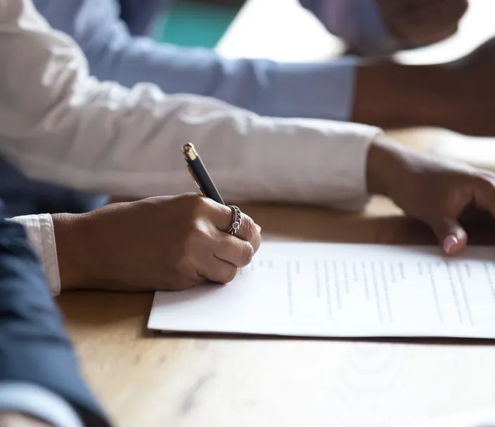 Hand signing contract procurement